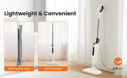 Sweet Furniture Steam Mop for Floor Cleaning, Lightweight Floor Steamer Cleaner for Hardwood/Tile/Laminate Floors Carpet, 2 Washable Pad Home Care