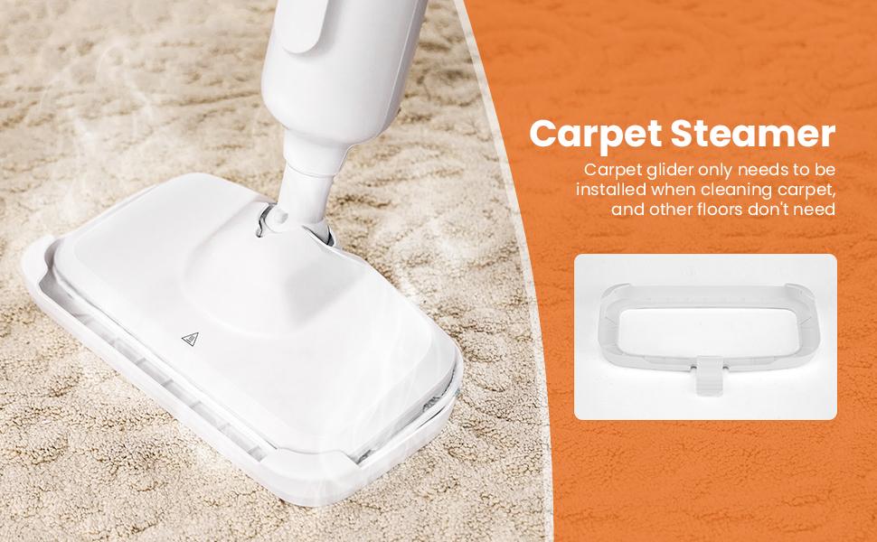 Sweet Furniture Steam Mop for Floor Cleaning, Lightweight Floor Steamer Cleaner for Hardwood/Tile/Laminate Floors Carpet, 2 Washable Pad Home Care